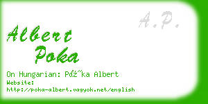 albert poka business card